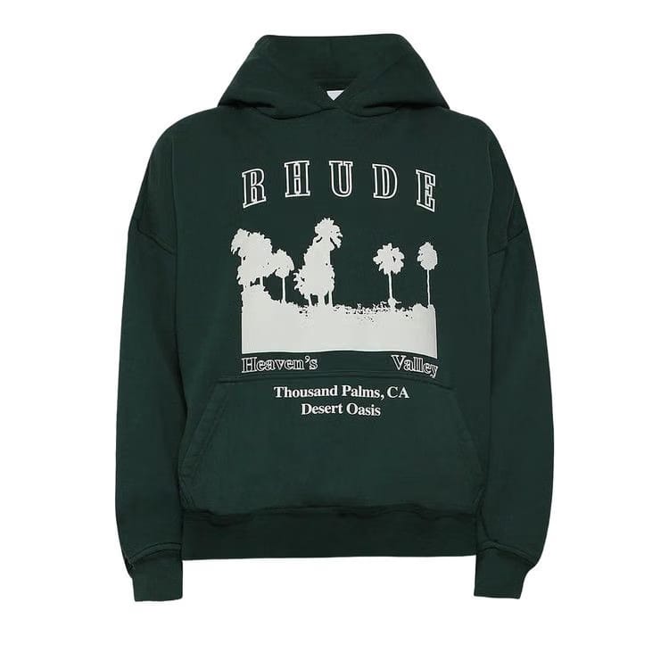 Rhude Thousand Palms Hoodie Green