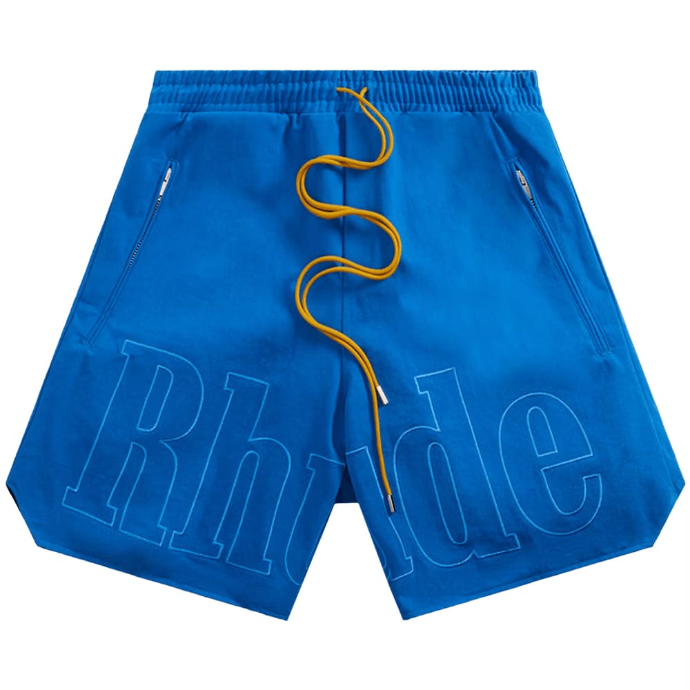 Rhude Tonal Logo Shorts Electric Blue
