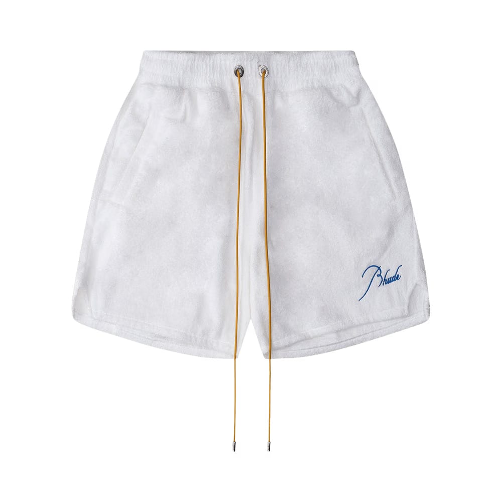 Rhude Towel Shorts White