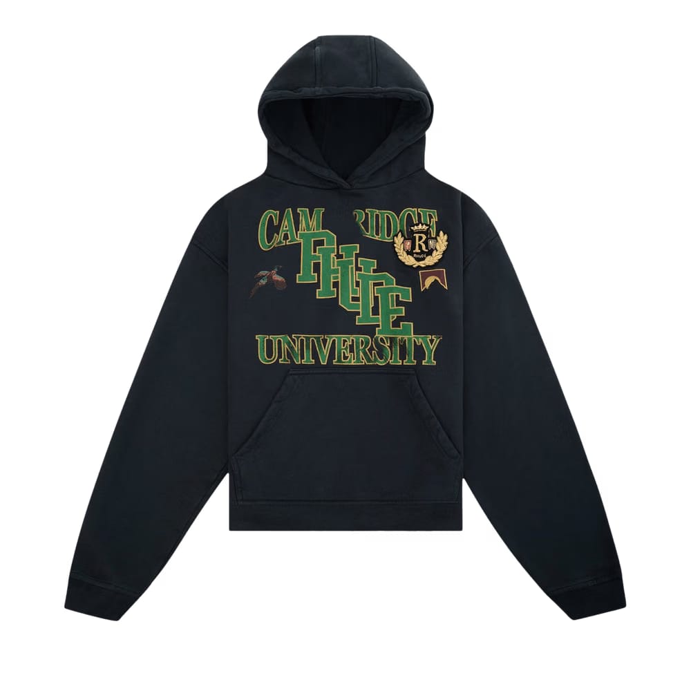Rhude University Hoodie Vintage Black