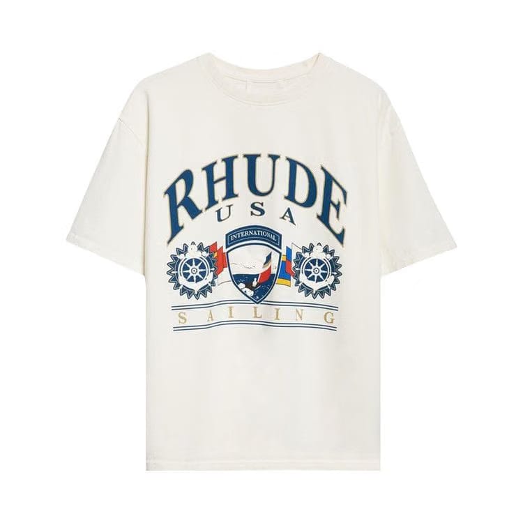 Rhude USA Sailing Icon T-Shirt White