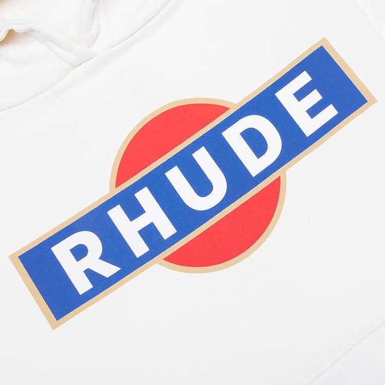 Rhude Vintage Racer Hoodie Vintage White