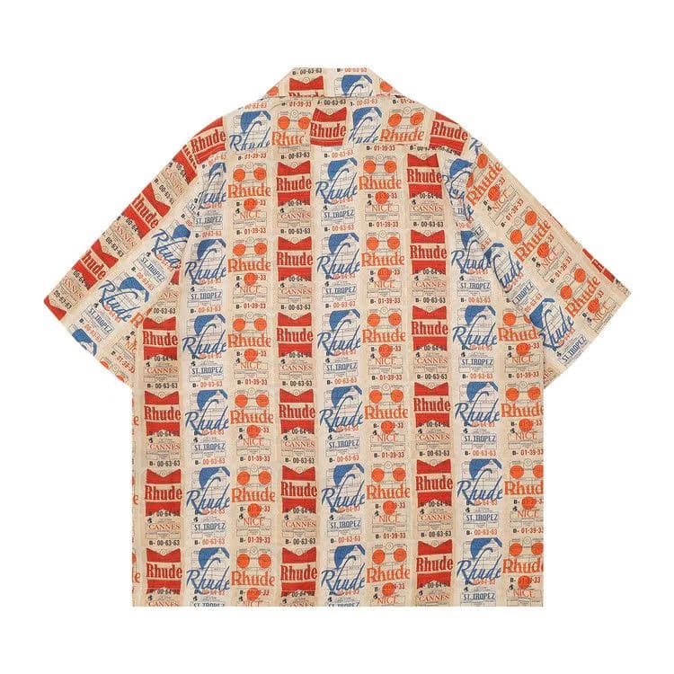 Rhude Voyage De Rhude Silk Shirt Multicolor