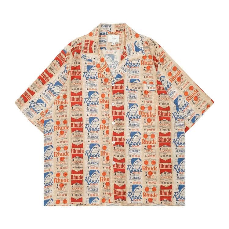 Rhude Voyage De Rhude Silk Shirt Multicolor