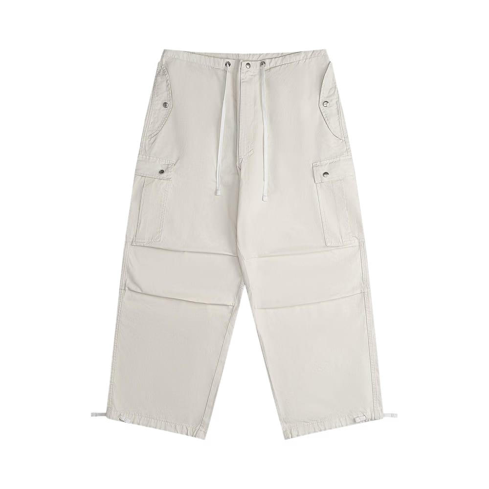 Rhude Washed Parachute Pants Off White