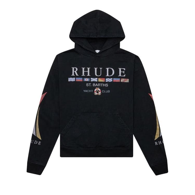 Rhude Yacht Club Hoodie Vintage Black