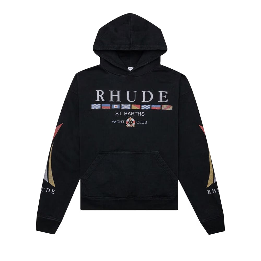 Rhude Yacht Club Hoodie Vintage Black