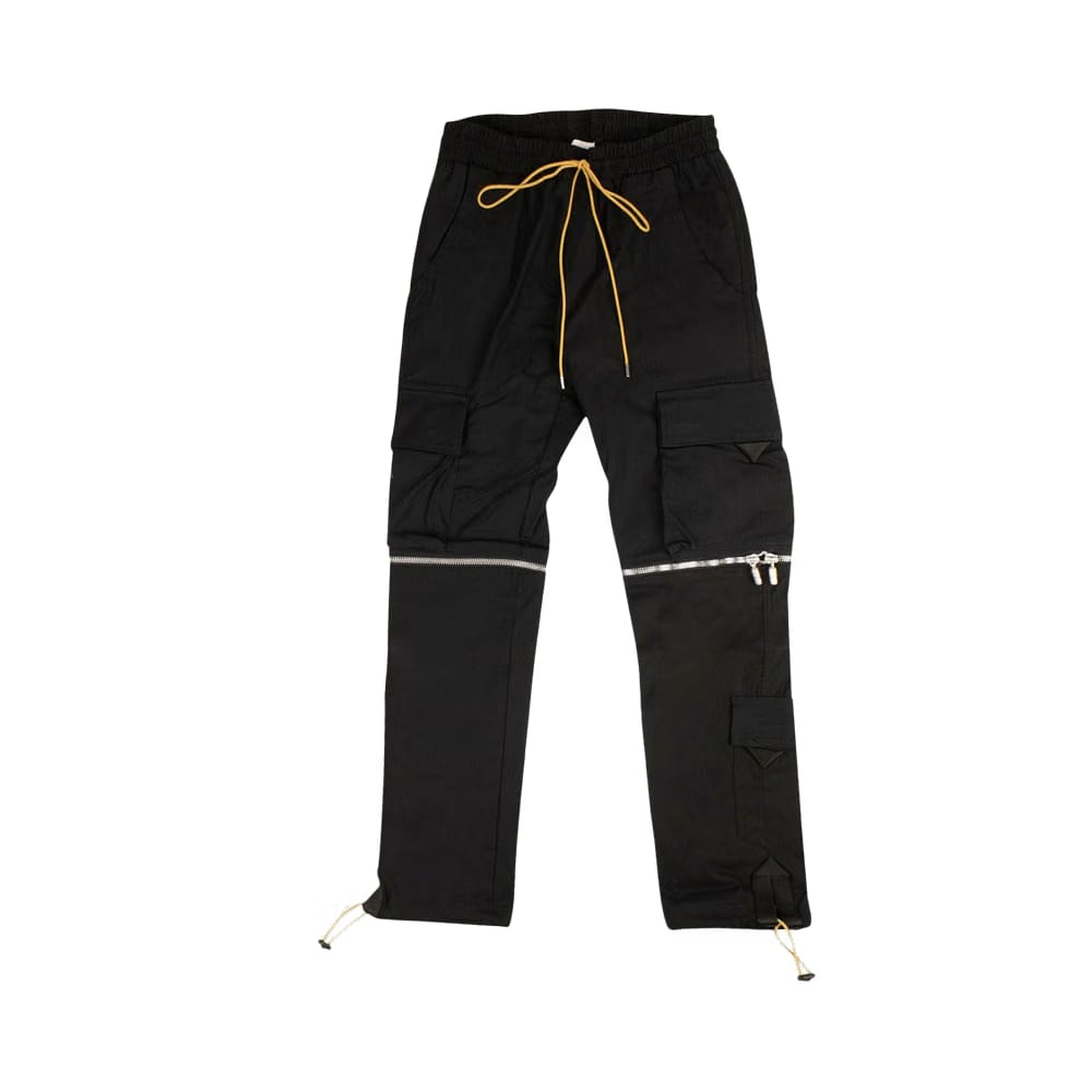 Rhude Zip Cargo Pants Black