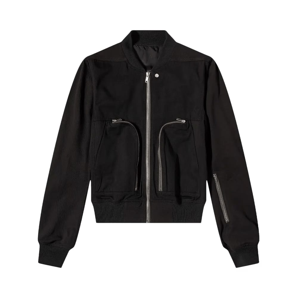 Rick Owens Bauhaus Flight Woven Bomber Black