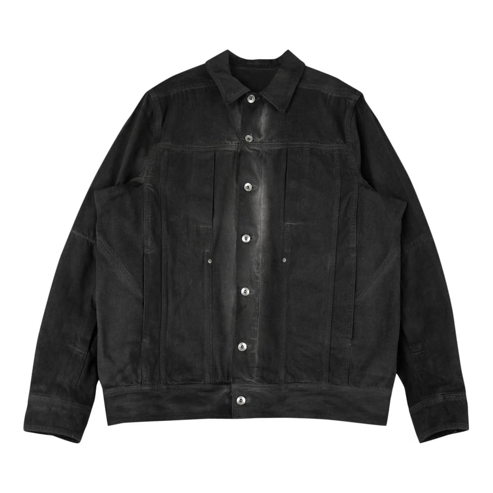 Rick Owens Denim Lido Work Jacket Dark Dust