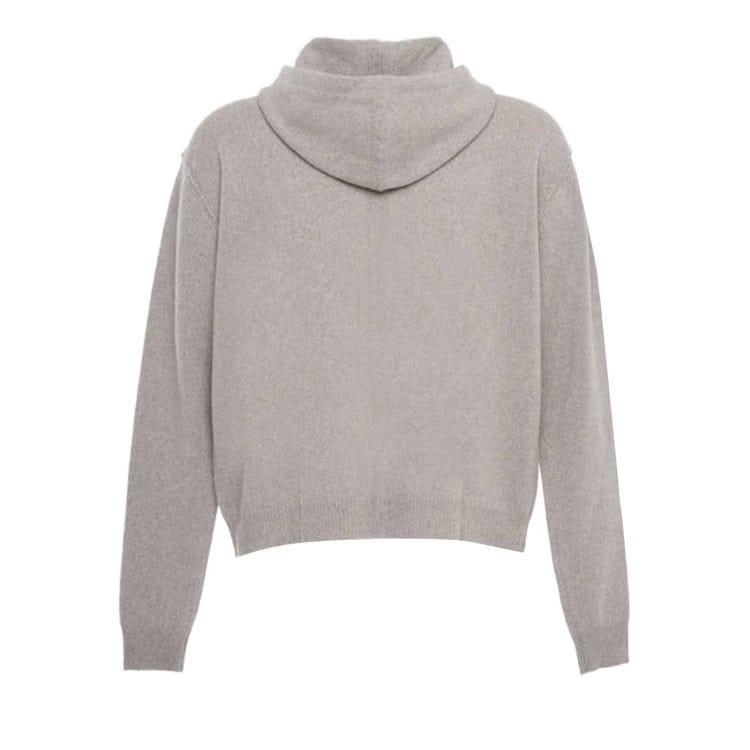 Rick Owens Giacca In Maglia Zipped Hoodie Pearl