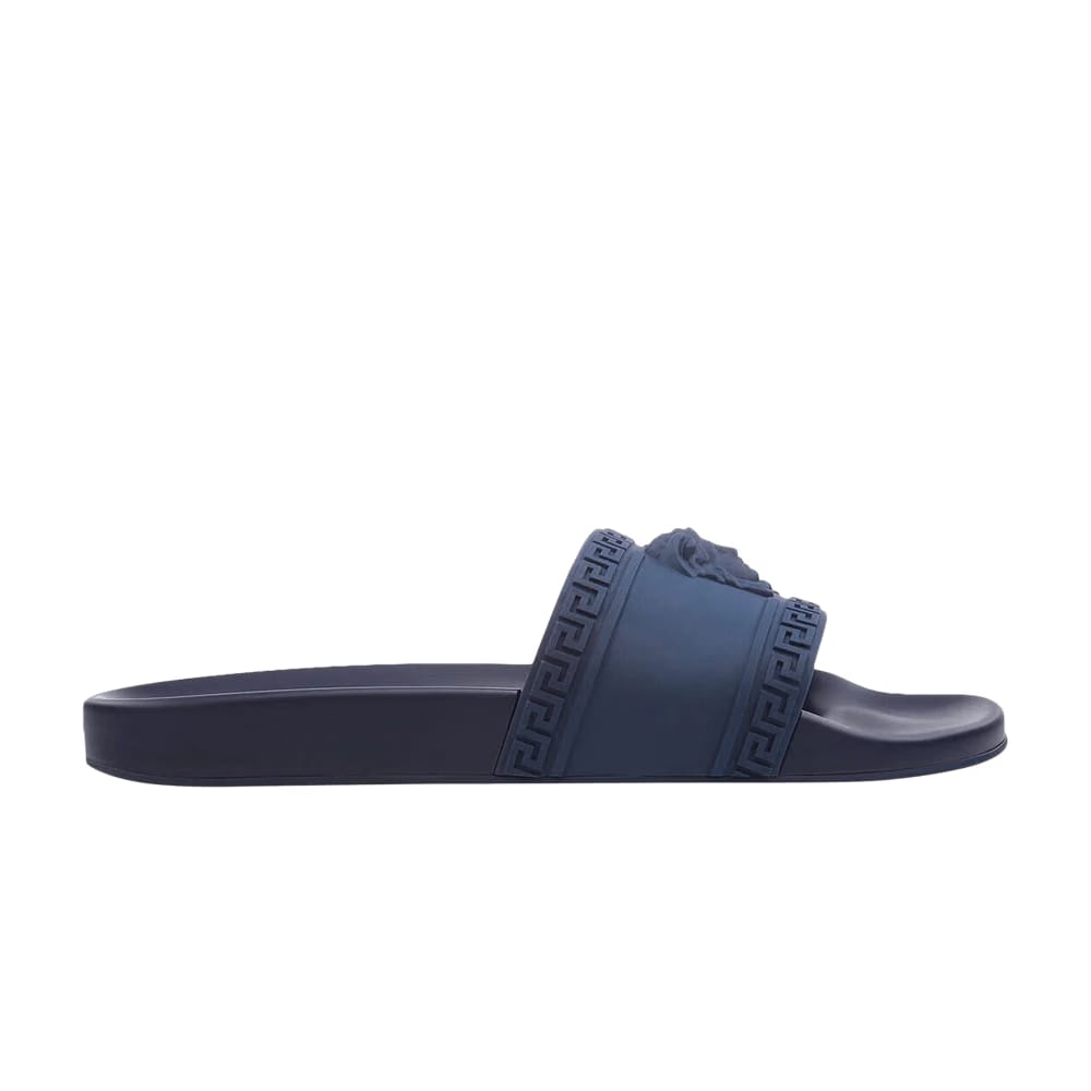 Versace Palazzo Medusa Pool Slide Dark Blue