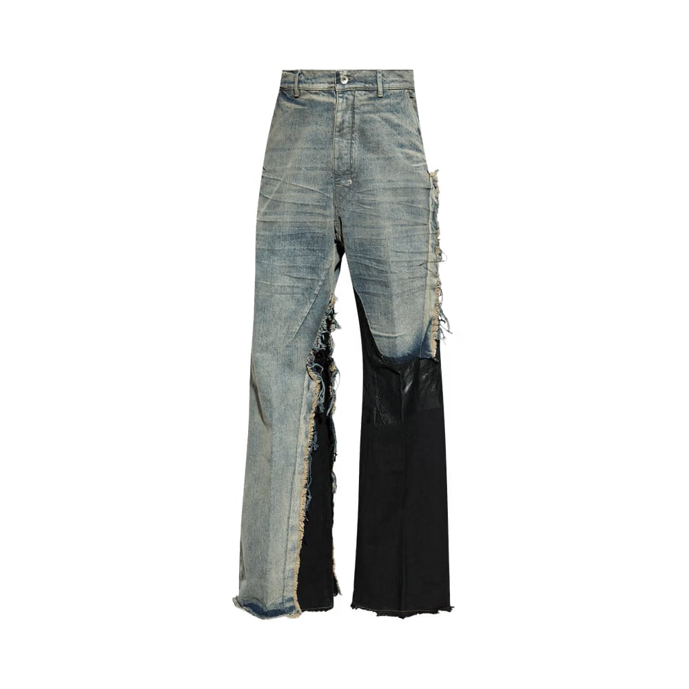 Rick Owens Pantaloni In Denim Joris Trousers Dirty Hustler/Black
