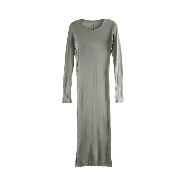 Rick Owens Rib Long-Sleeve Dress Euca
