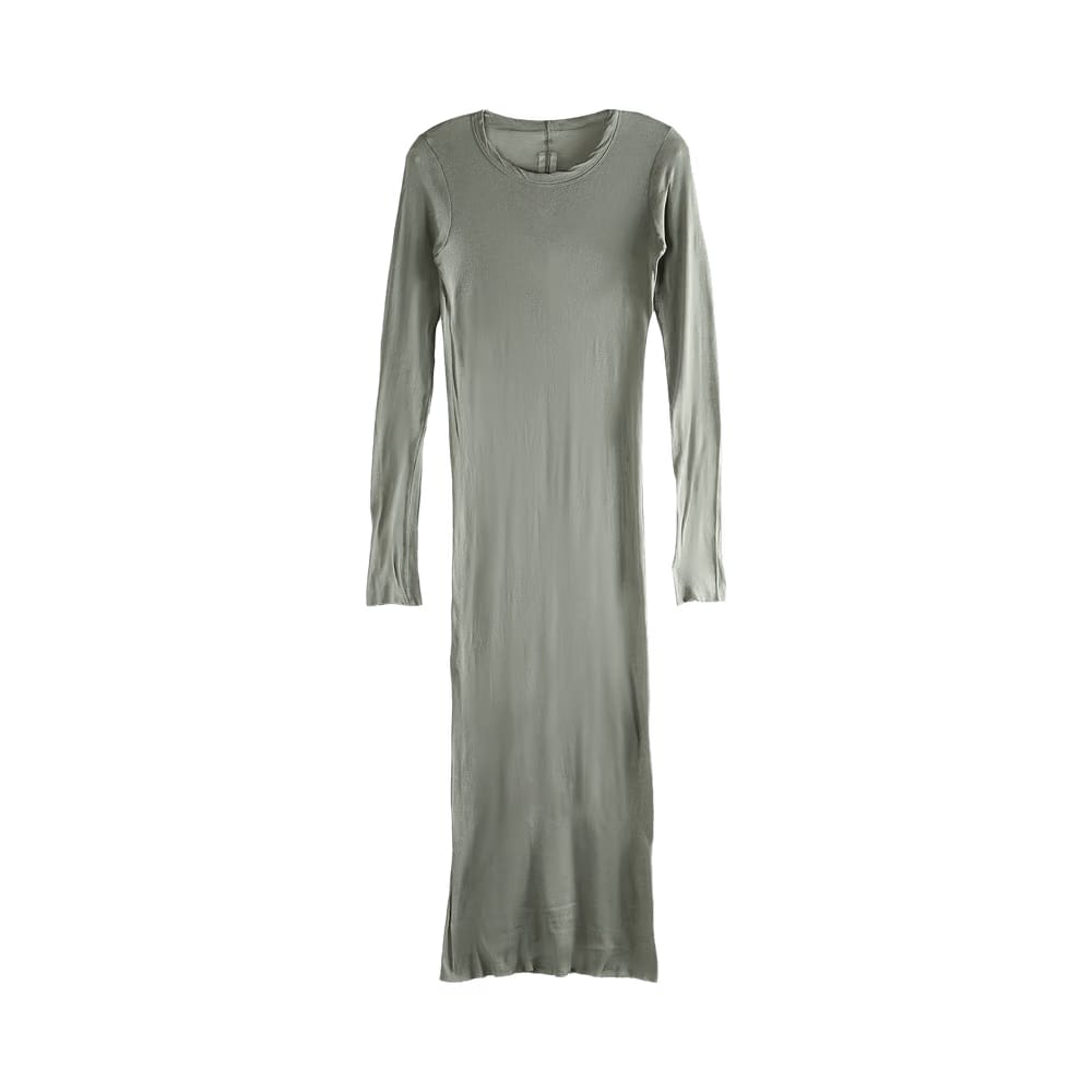 Rick Owens Rib Long-Sleeve Dress Euca