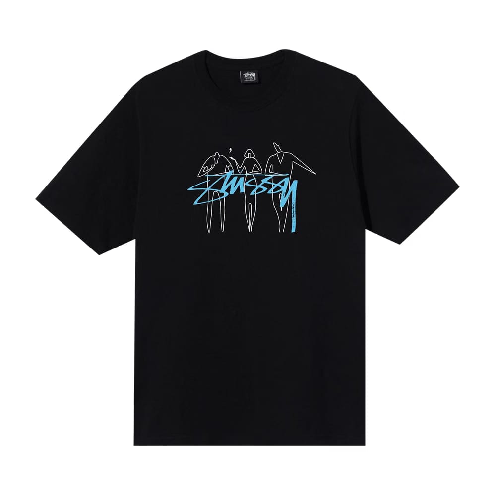 Stussy 3 People T-Shirt Black