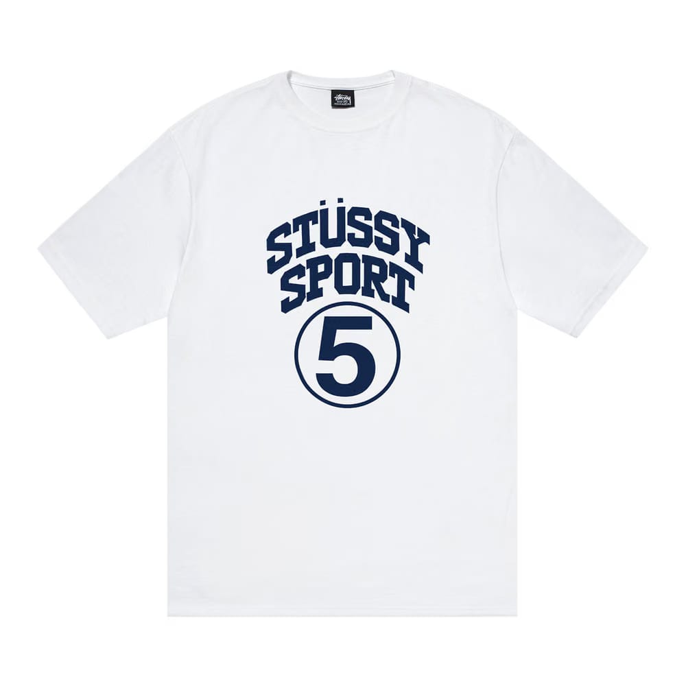 Stussy 5 Sport T-Shirt White