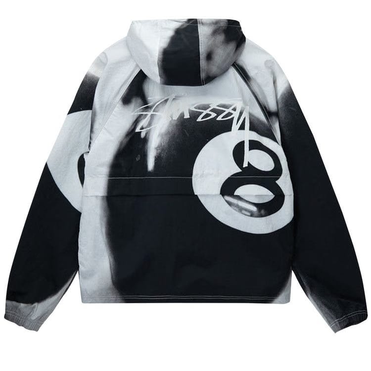 Stussy 8 Ball Beach Shell Grayscale