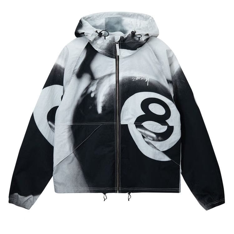 Stussy 8 Ball Beach Shell Grayscale