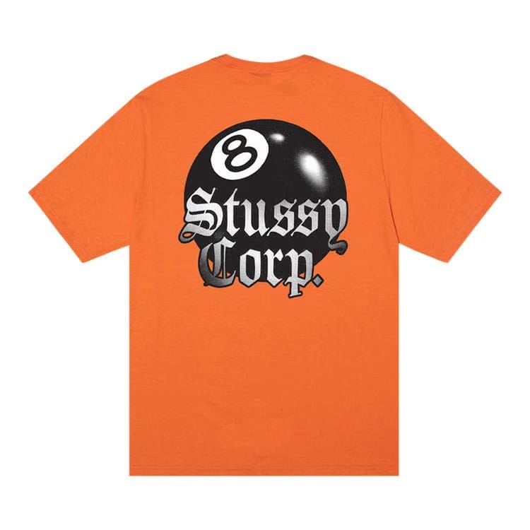 Stussy 8 Ball Corp. T-Shirt Coral