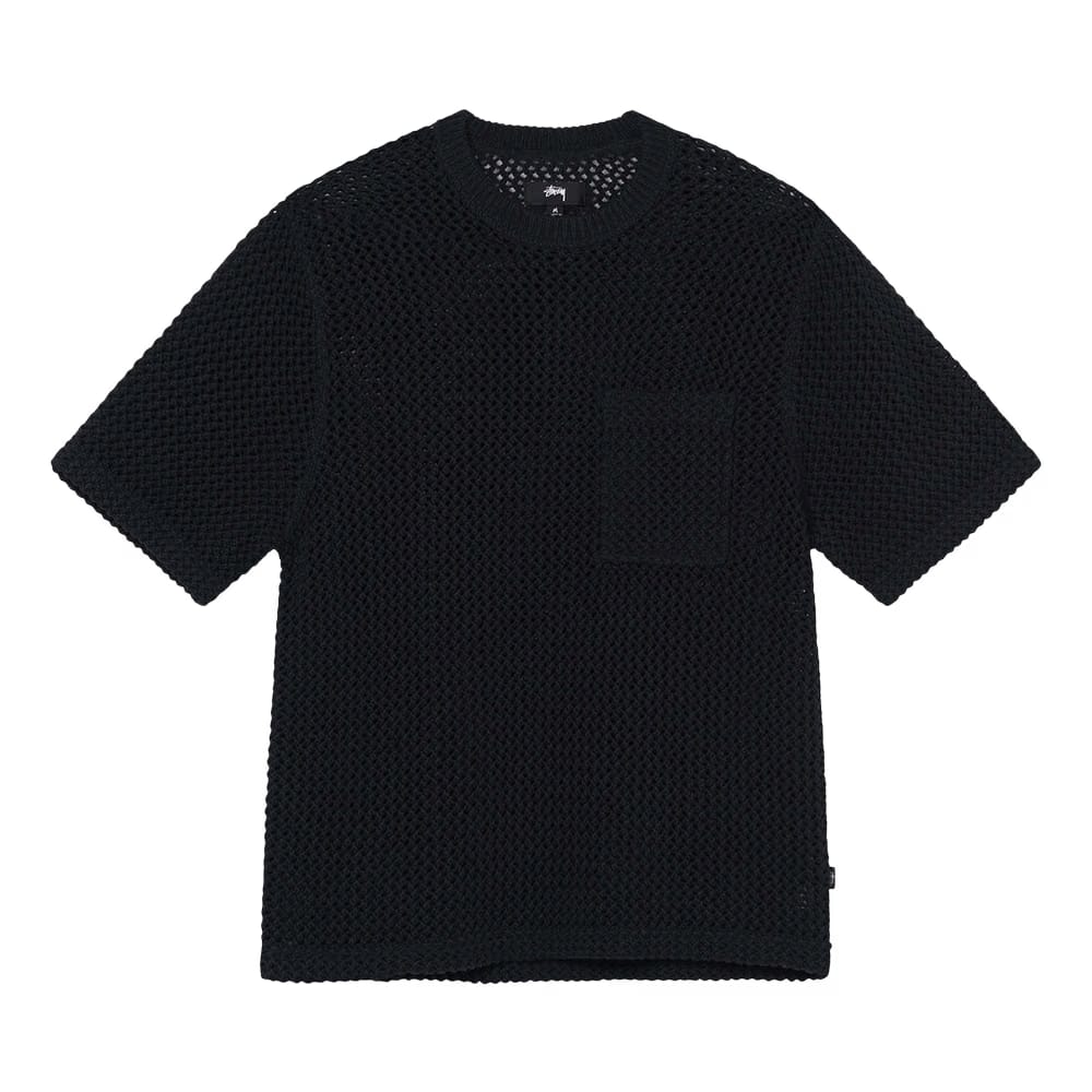 Stussy O'Dyed Mesh Crew Black