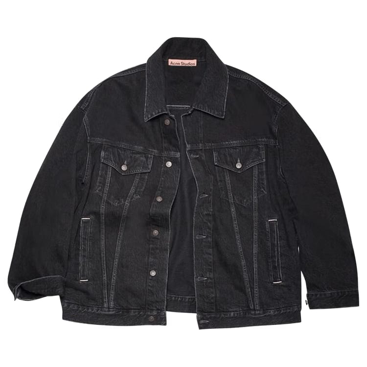 Acne Studios Loose Fit Denim Jacket Black