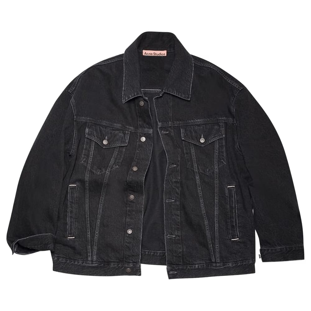 Acne Studios Loose Fit Denim Jacket Black
