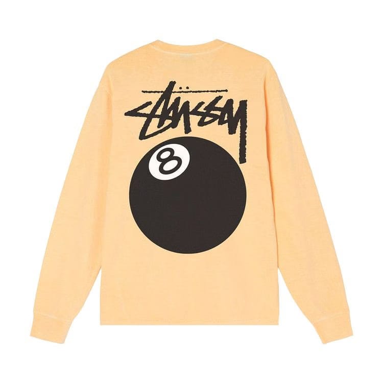 Stussy 8 Ball Pigment Dyed Long-Sleeve T-Shirt Natural