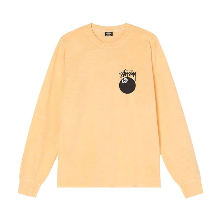 Stussy 8 Ball Pigment Dyed Long-Sleeve T-Shirt Natural