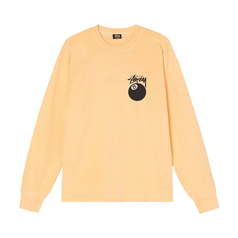 Stussy 8 Ball Pigment Dyed Long-Sleeve T-Shirt Natural