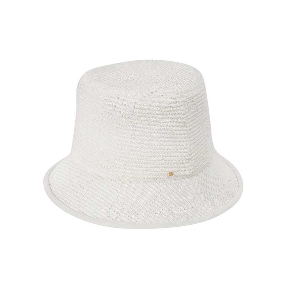 Gucci GG Cable Knit Fedora Ivory