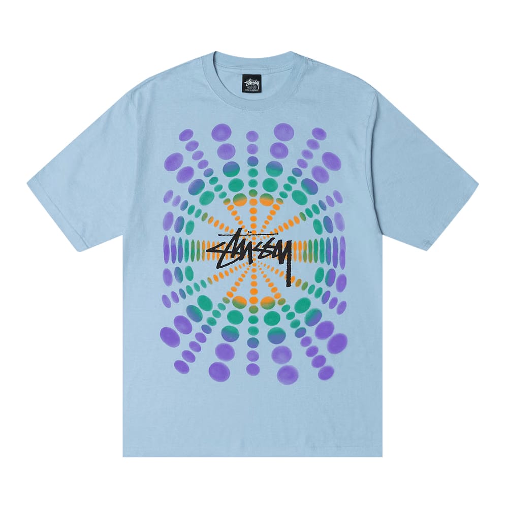 Stussy Atticus Pigment Dyed T-Shirt Sky Blue