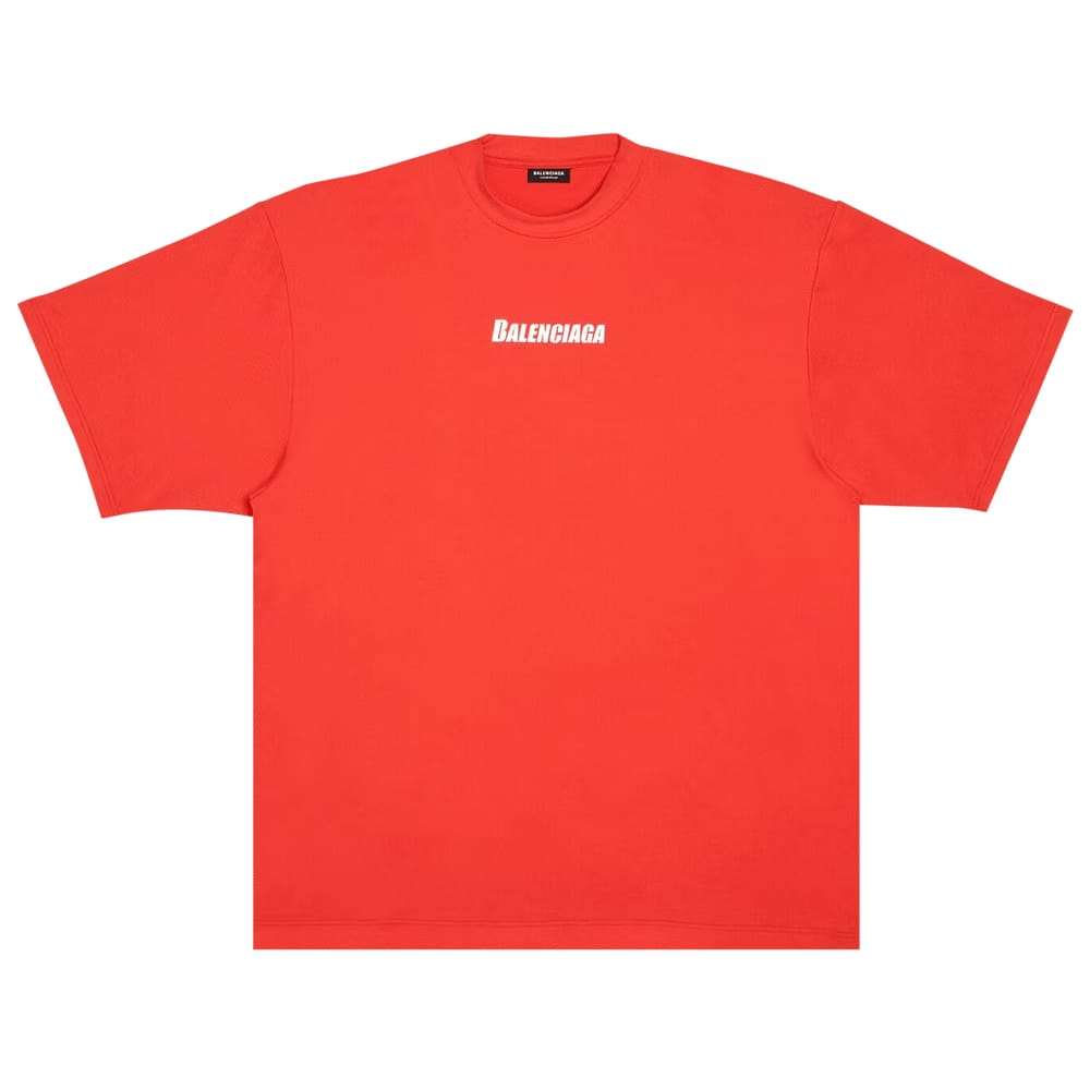 Balenciaga Technical Mesh Swim T-Shirt Red