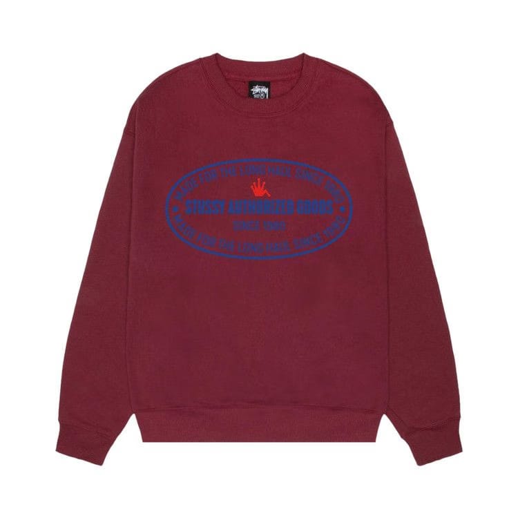 Stussy Authorized Crew Wine