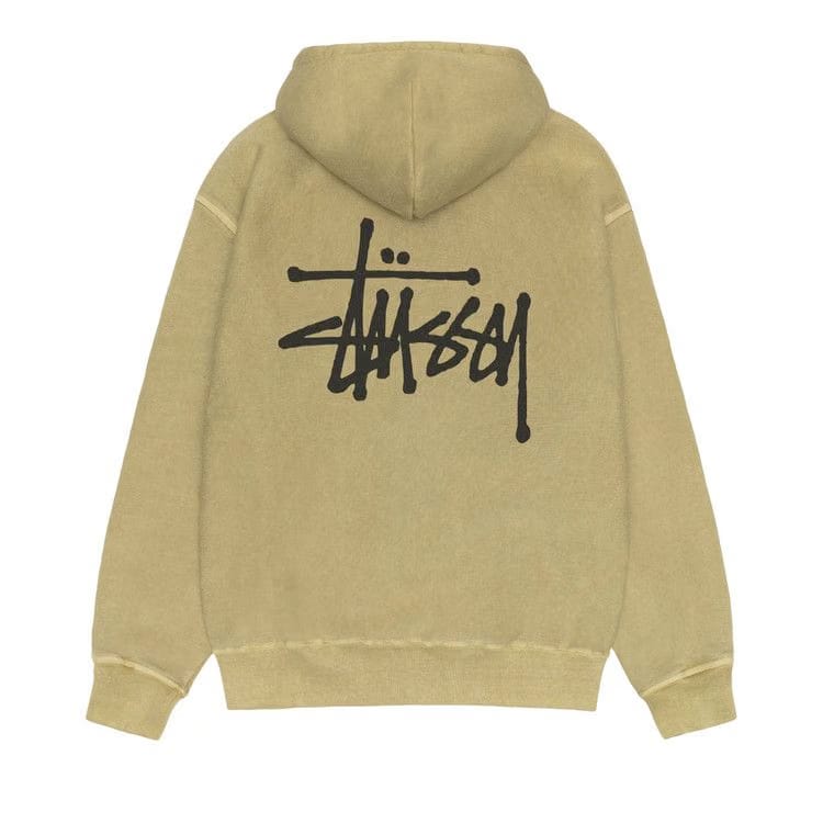 Stussy Basic Hoodie Pigment Dyed Elm