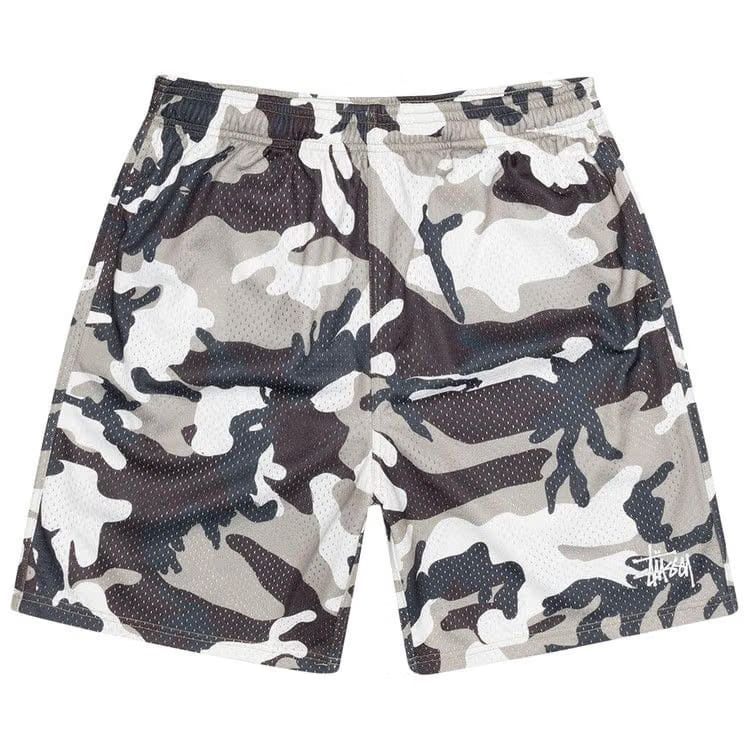 Stussy Basic Mesh Shorts Snow Camo