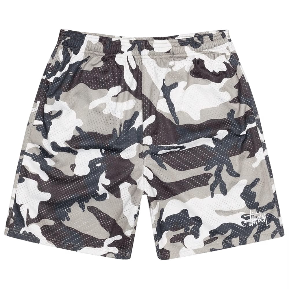 Stussy Basic Mesh Shorts Snow Camo