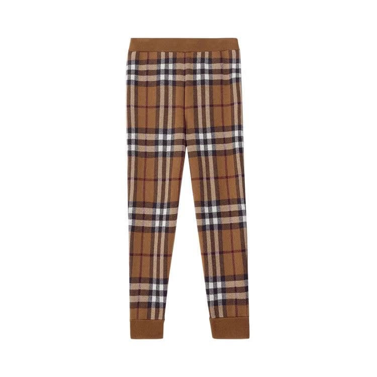 Burberry Check Jogging Pants Dark Birch Brown