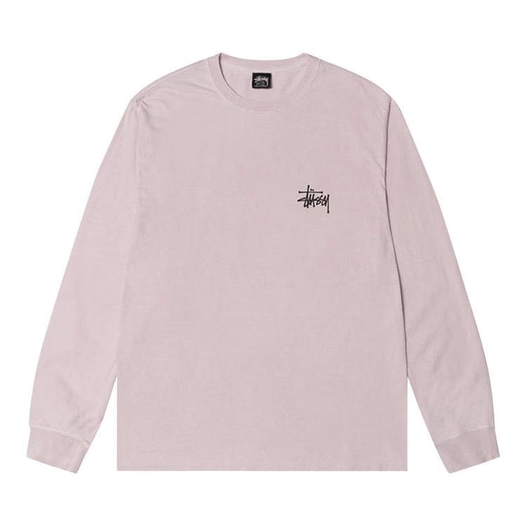 Stussy Basic Pigment Dyed Long-Sleeve T-Shirt Blush