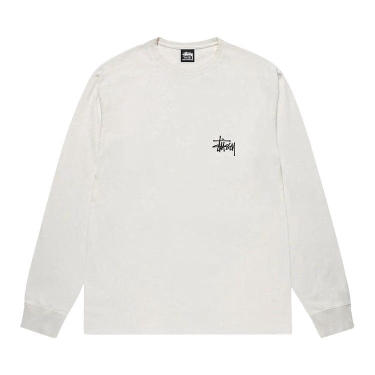 Stussy Basic Pigment Dyed Long-Sleeve T-Shirt Natural