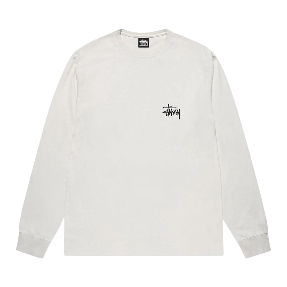Stussy Basic Pigment Dyed Long-Sleeve T-Shirt Natural