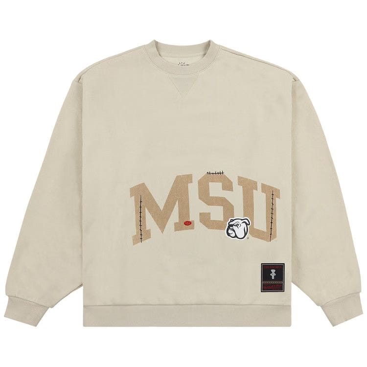 Cactus Jack by Travis Scott x Mitchell & Ness Mississippi State University Crewneck Tan