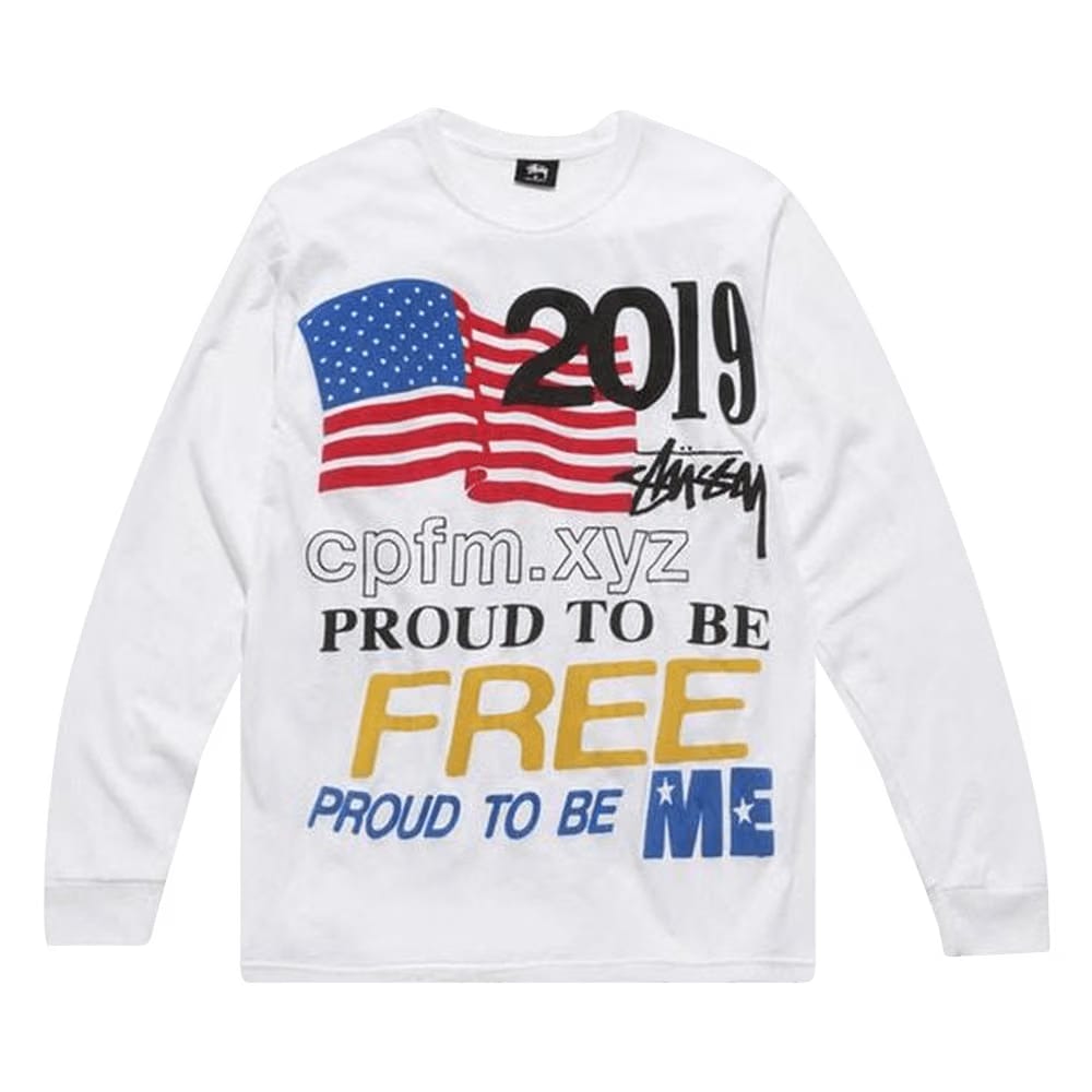 Stussy x Cactus Plant Flea Market Proud To Be Long-Sleeve T-Shirt White