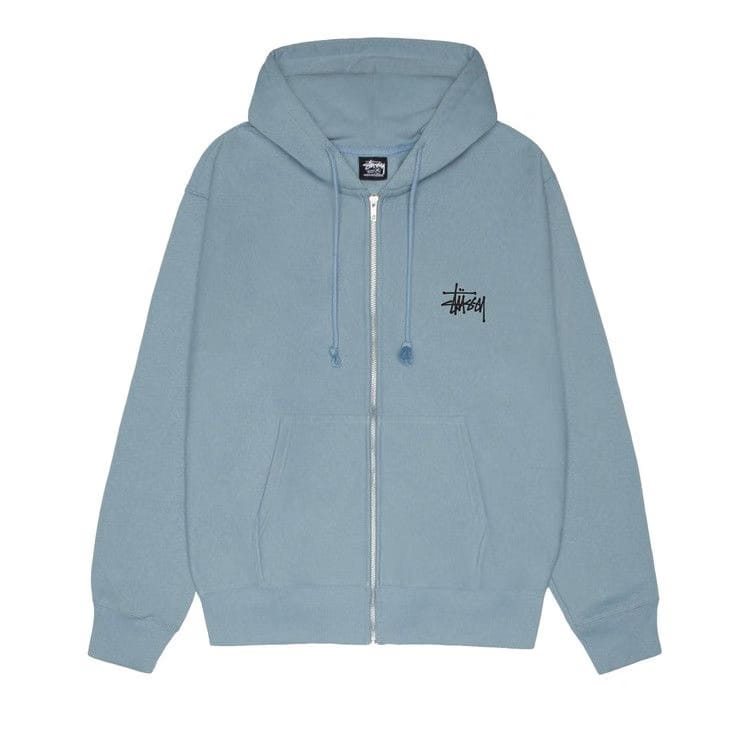 Stussy Basic Zip Hoodie Slate