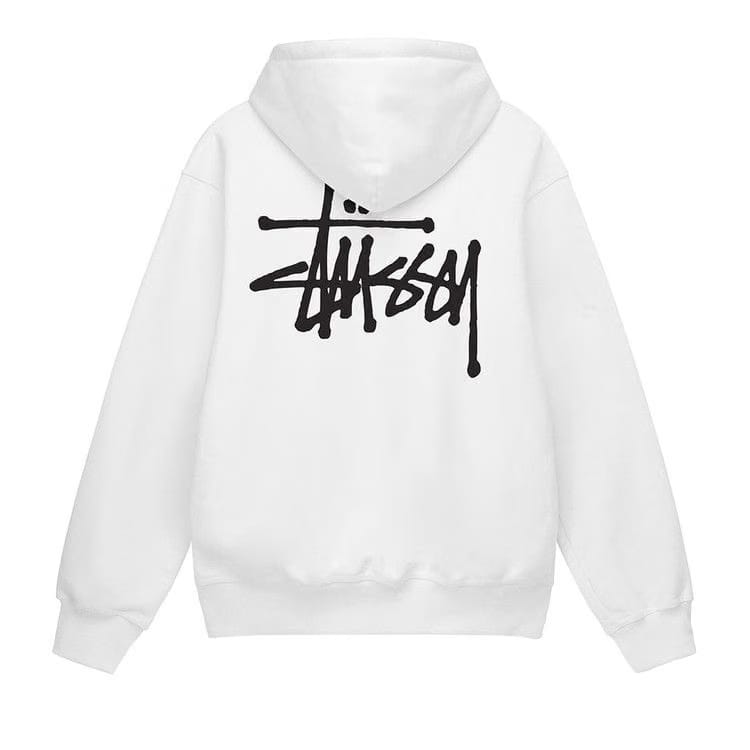 Stussy Basic Zip Hoodie White