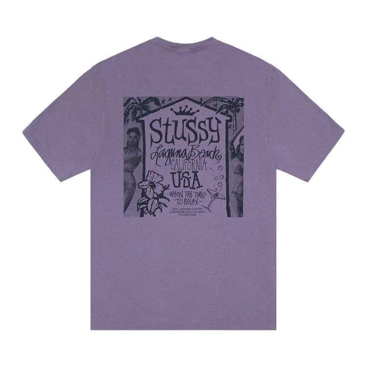 Stussy Beach House T-Shirt Pigment Dyed Grape