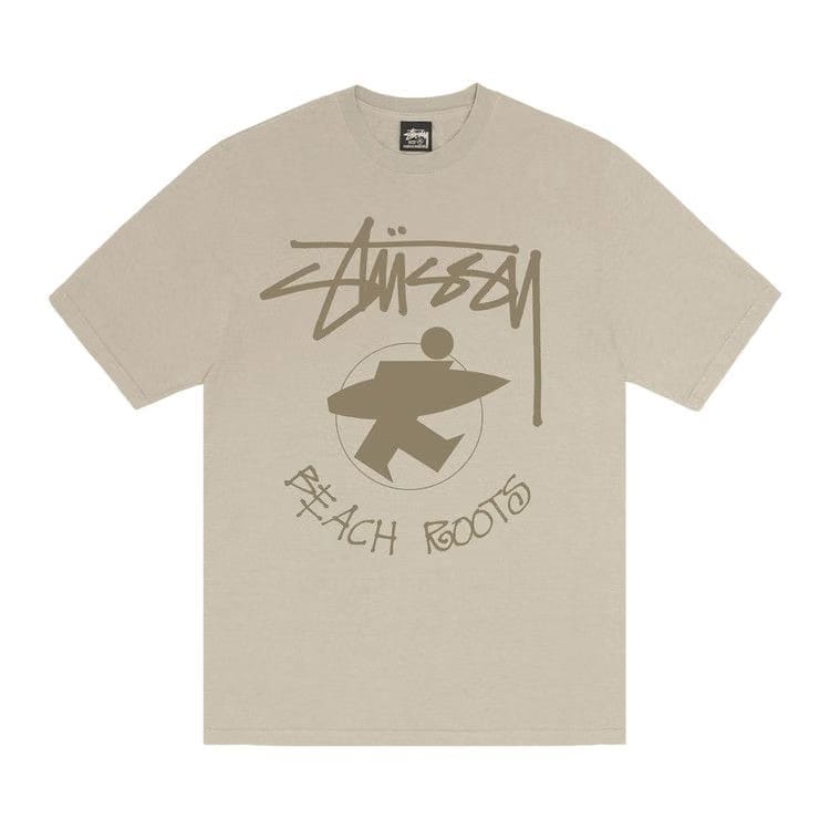 Stussy Beach Roots T-Shirt Khaki