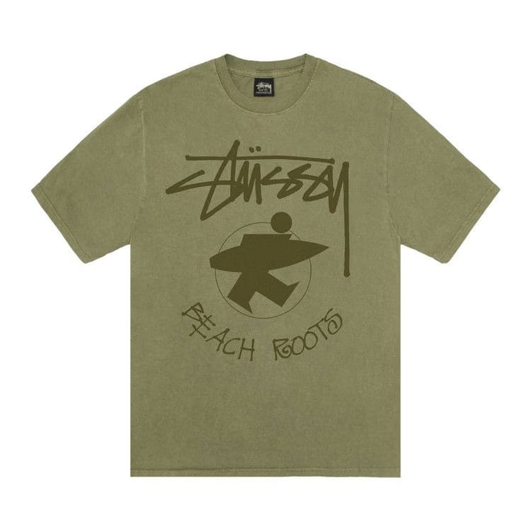 Stussy Beach Roots T-Shirt Olive