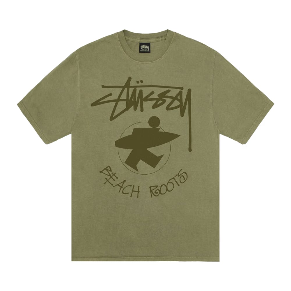 Stussy Beach Roots T-Shirt Olive