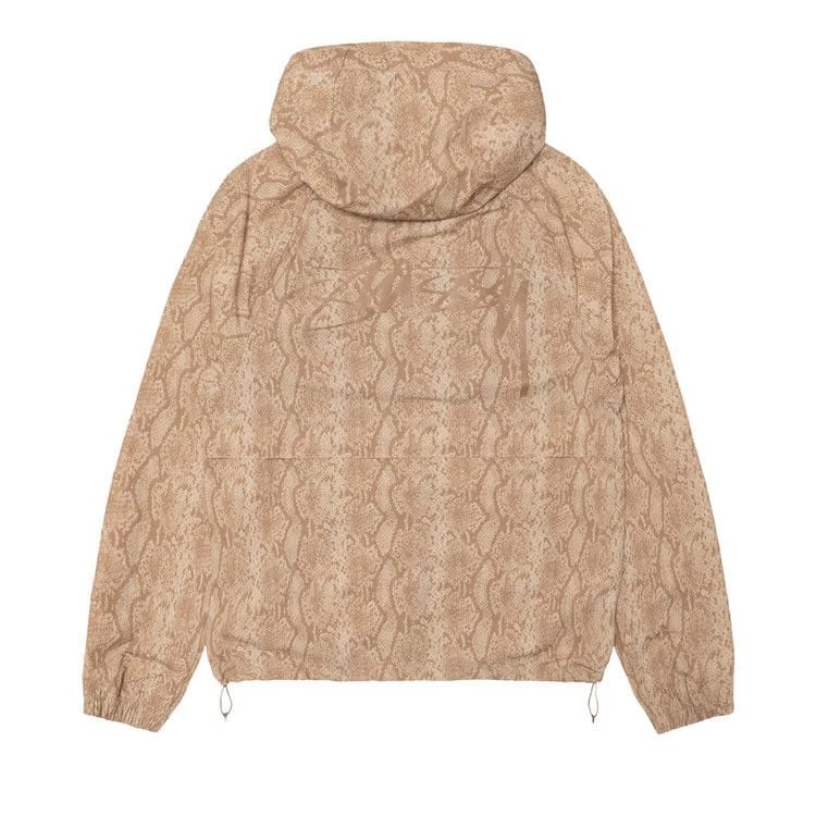 Stussy Beach Shell Snake Print Nylon Khaki